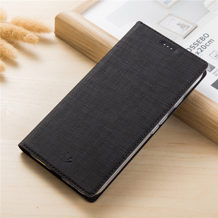VILI DMX Style Auto-absorbed Flip Stand Leather Case for Sony Xperia XZ1 Compact - Black