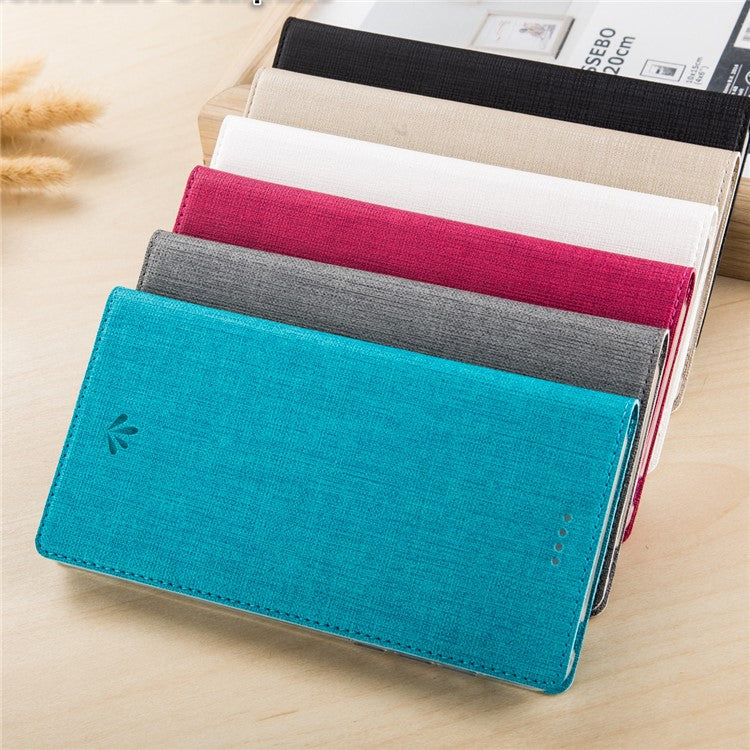 VILI DMX Style Auto-absorbed Flip Stand Leather Shell for Sony Xperia XZ1 Compact - Grey