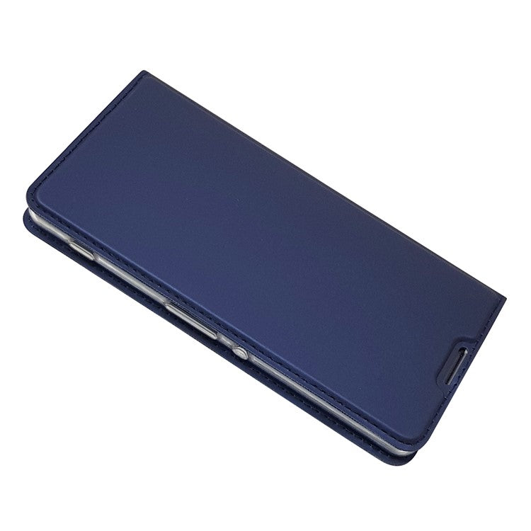Magnetic Leather Card Holder Casing for Sony Xperia XA / XA Dual - Dark Blue