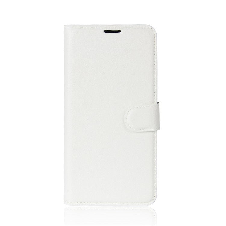 Litchi Texture PU Leather Wallet Cover with Stand for Sony Xperia XA2 - White