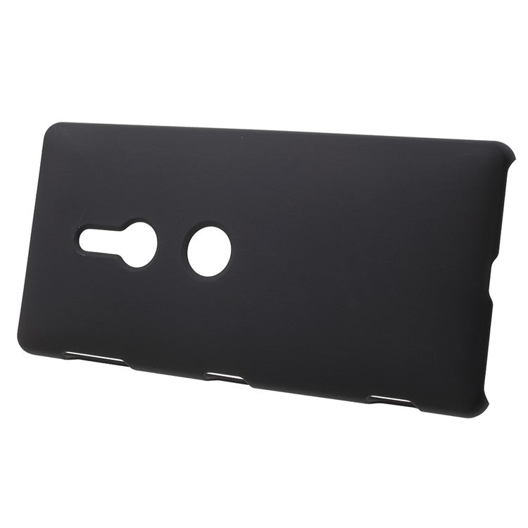 Rubberized Hard Plastic Case for Sony Xperia XZ2 - Black
