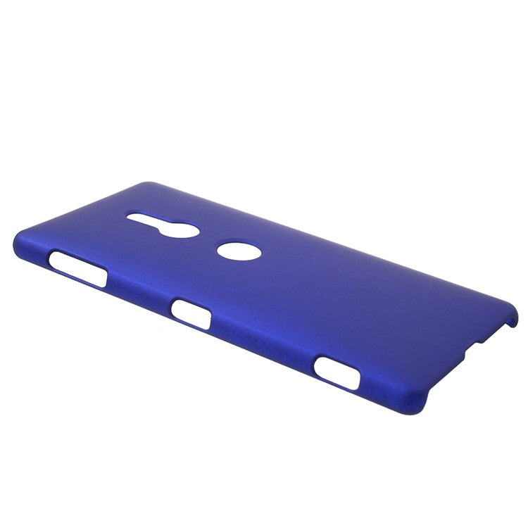 For Sony Xperia XZ2 Rubberized Hard Plastic Featherweight Case - Dark Blue