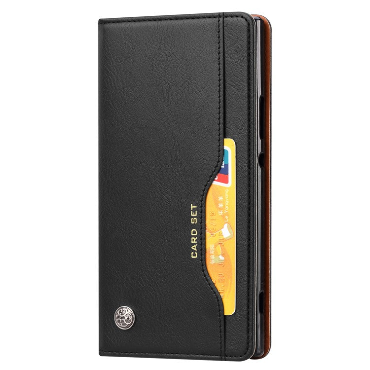 PU Leather Auto-absorbed Wallet Phone Case for Sony Xperia XA2 - Black