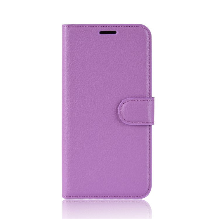 For Sony Xperia XZ3 Litchi Texture Wallet Stand Leather Mobile Shell - Purple