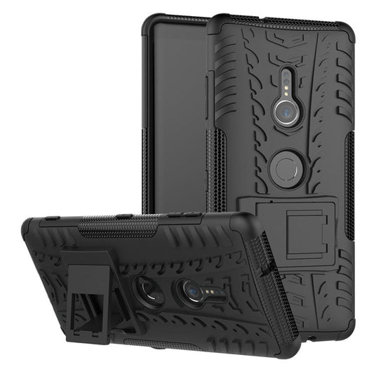 Cool Tyre Hybrid PC + TPU Kickstand Case for Sony Xperia XZ3 - Black