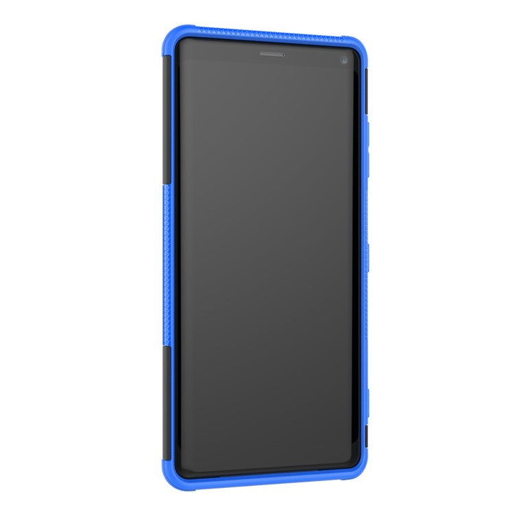 Cool Tyre Hybrid PC + TPU Kickstand Mobile Cover for Sony Xperia XZ3 - Blue