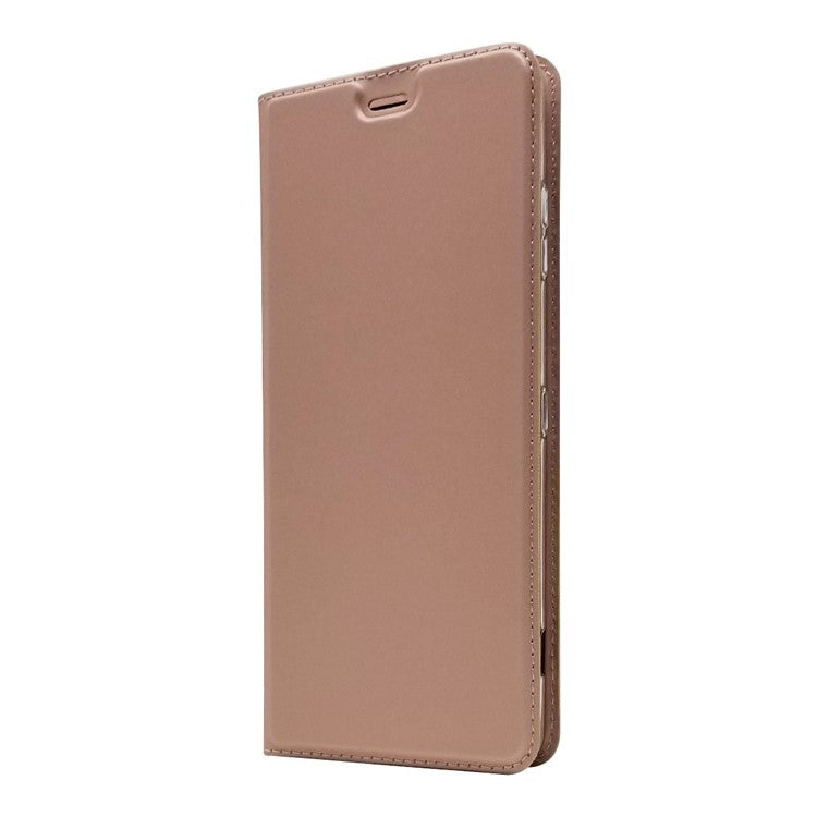 Auto-absorbed Stand Leather Cover with Card Slot for Sony Xperia XZ3 - Rose Gold