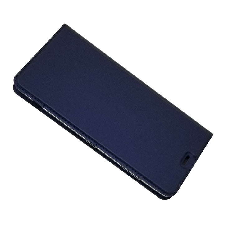 Auto-absorbed Stand Leather Casing with Card Holder for Sony Xperia XZ3 - Blue