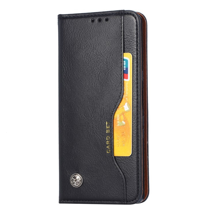 Auto-absorbed Wallet Stand Flip Leather Mobile Cover for Sony Xperia 10 - Black