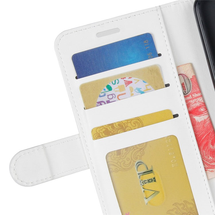 For Sony Xperia L3 Crazy Horse Leather Mobile Phone Case [Stand and Wallet] - White