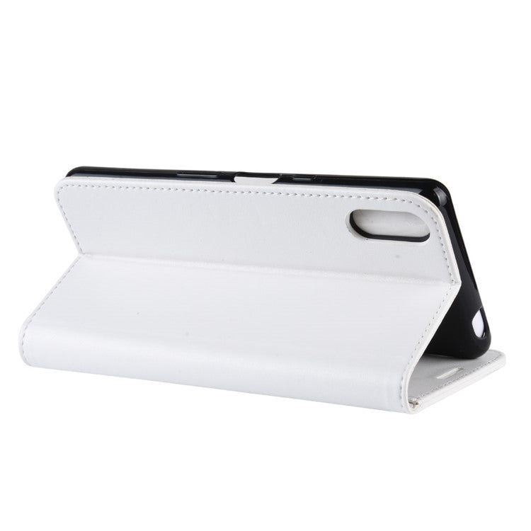 For Sony Xperia L3 Crazy Horse Leather Mobile Phone Case [Stand and Wallet] - White
