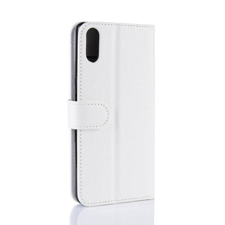 For Sony Xperia L3 Crazy Horse Leather Mobile Phone Case [Stand and Wallet] - White