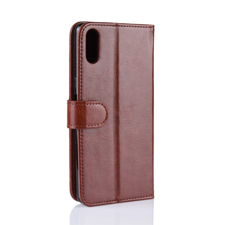 For Sony Xperia L3 Crazy Horse Leather Mobile Phone Case [Stand and Wallet] - Brown