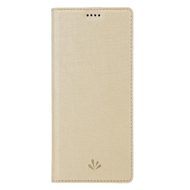 VILI DMX Cross Texture Stand Leather Phone Case for Sony Xperia 1 - Gold