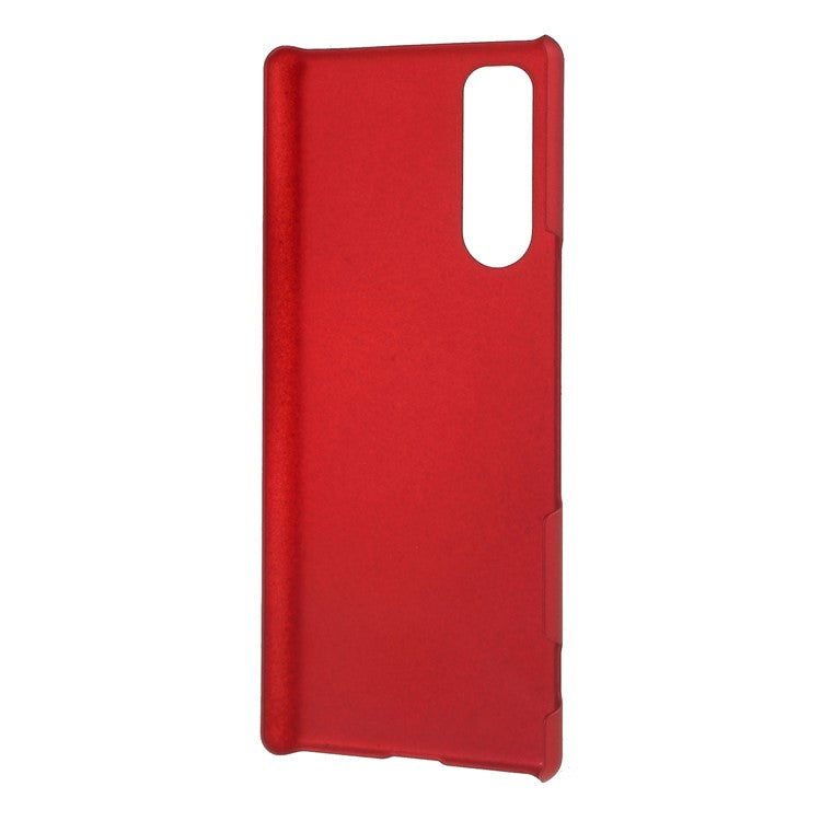 Rubberized Hard PC Case for Sony Xperia 5 - Red