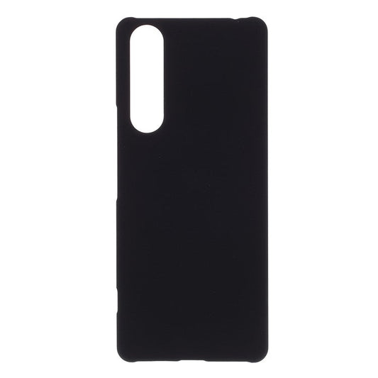 Rubberized Hard PC Case Protective Cell Phone Covering for Sony Xperia 1 II - Black