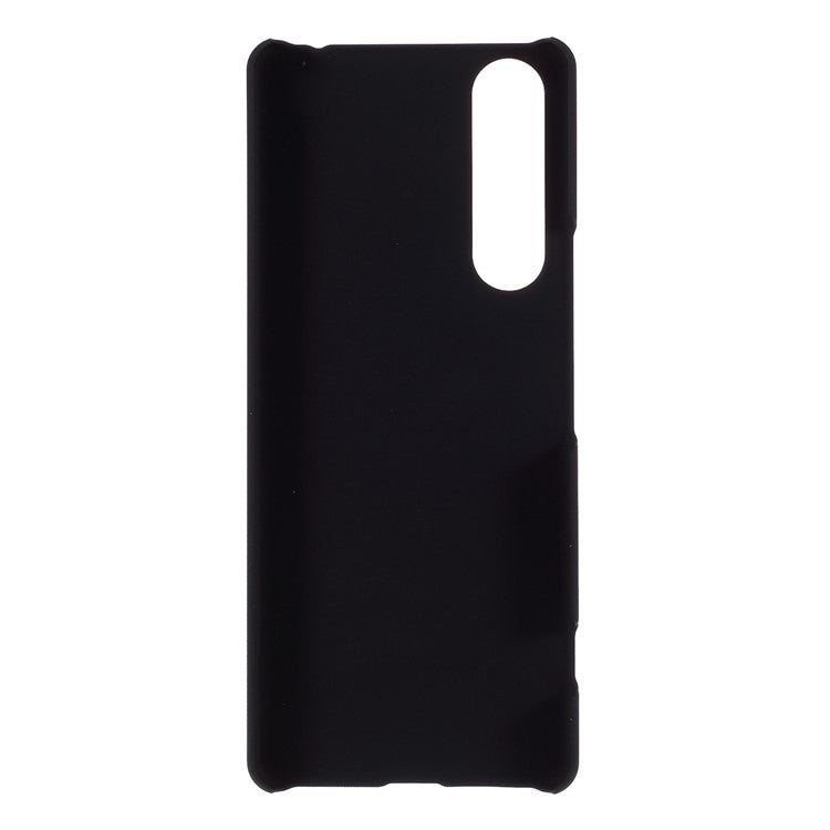 Rubberized Hard PC Case Protective Cell Phone Covering for Sony Xperia 1 II - Black