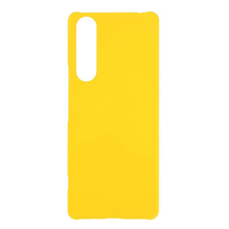 Rubberized Hard PC Case Protective Cell Phone Covering for Sony Xperia 1 II - Yellow