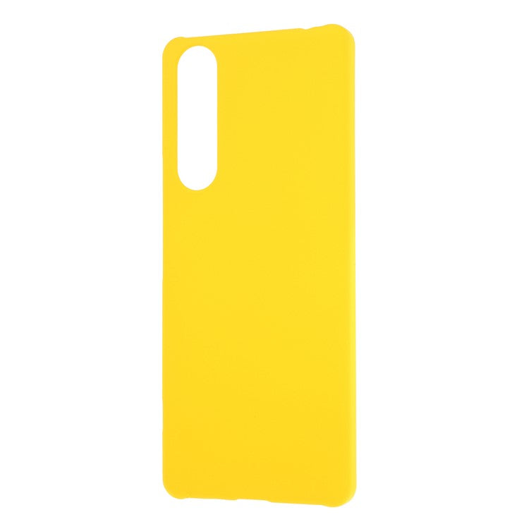 Rubberized Hard PC Case Protective Cell Phone Covering for Sony Xperia 1 II - Yellow