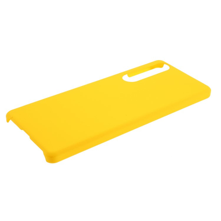 Rubberized Hard PC Case Protective Cell Phone Covering for Sony Xperia 1 II - Yellow