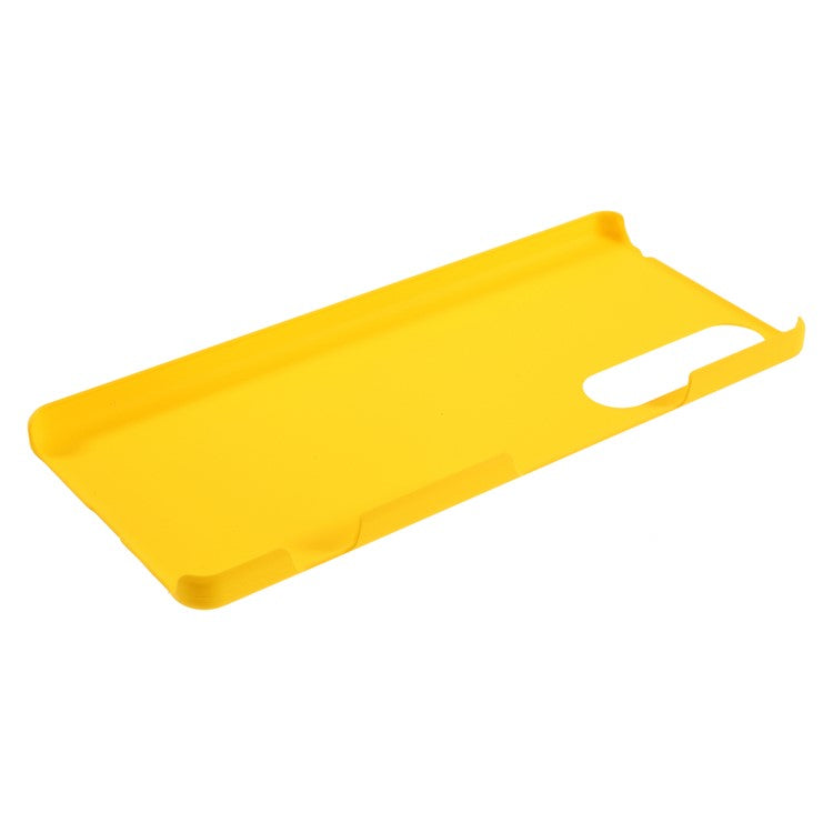 Rubberized Hard PC Case Protective Cell Phone Covering for Sony Xperia 1 II - Yellow
