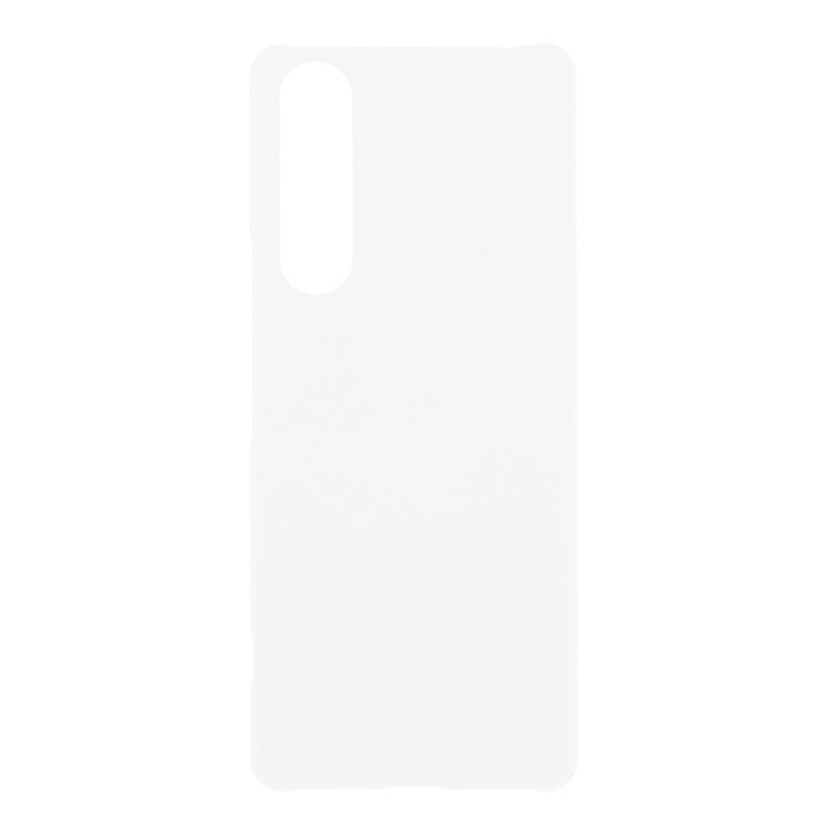 Rubberized Hard PC Case Protective Cell Phone Covering for Sony Xperia 1 II - White