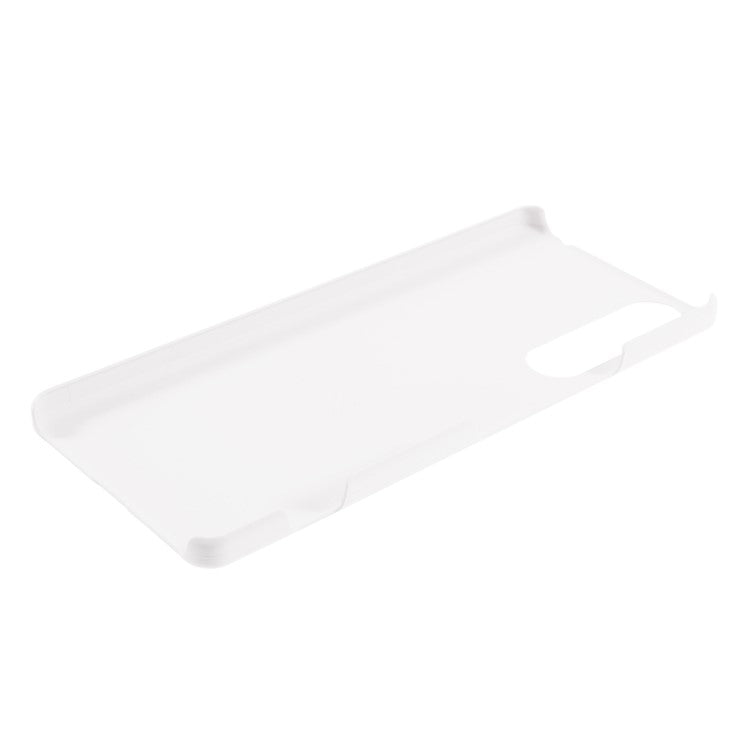 Rubberized Hard PC Case Protective Cell Phone Covering for Sony Xperia 1 II - White