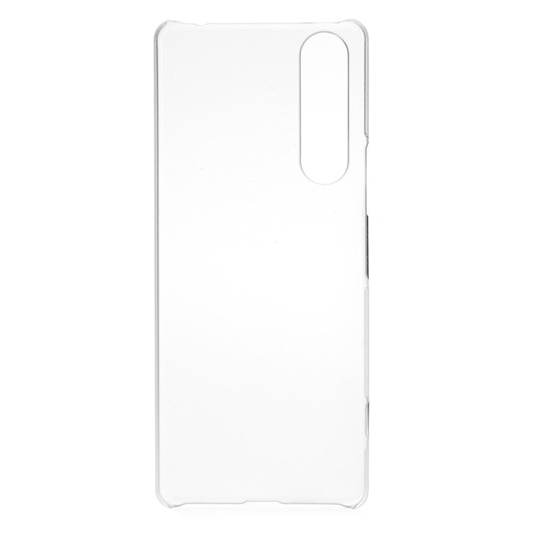 Rubberized Hard PC Case Protective Cell Phone Covering for Sony Xperia 1 II - Transparent