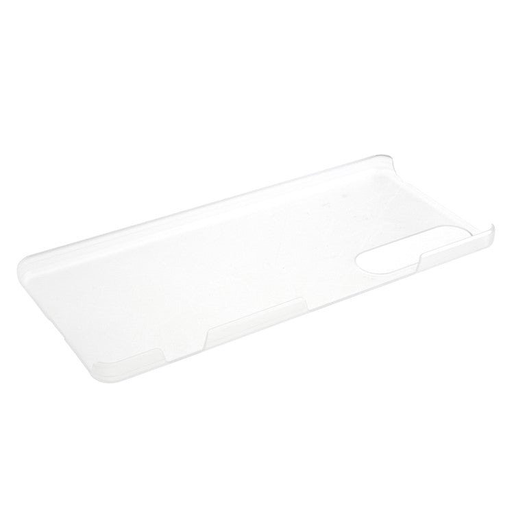 Rubberized Hard PC Case Protective Cell Phone Covering for Sony Xperia 1 II - Transparent