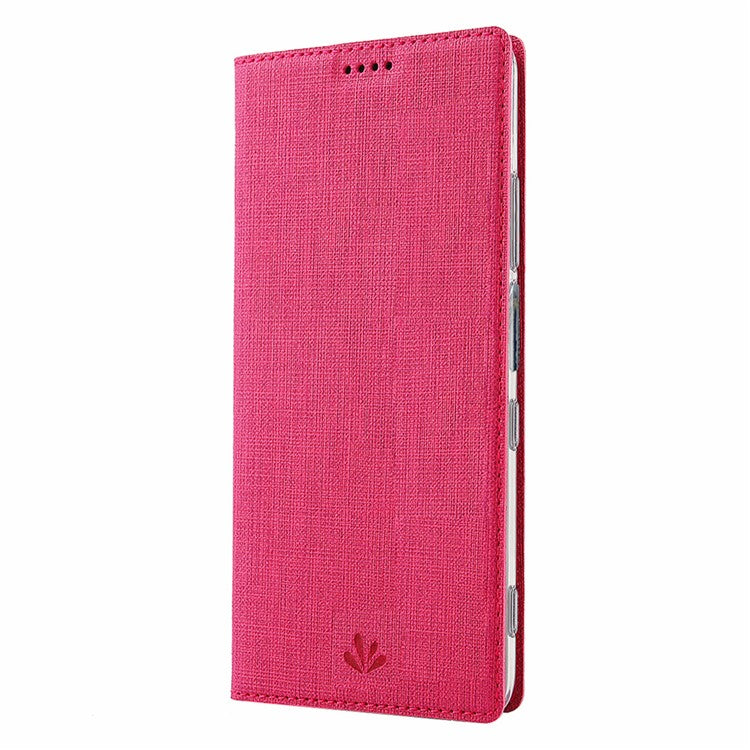 VILI DMX Cross Texture Card Holder Leather Stand Shell for Sony Xperia 1 II - Rose