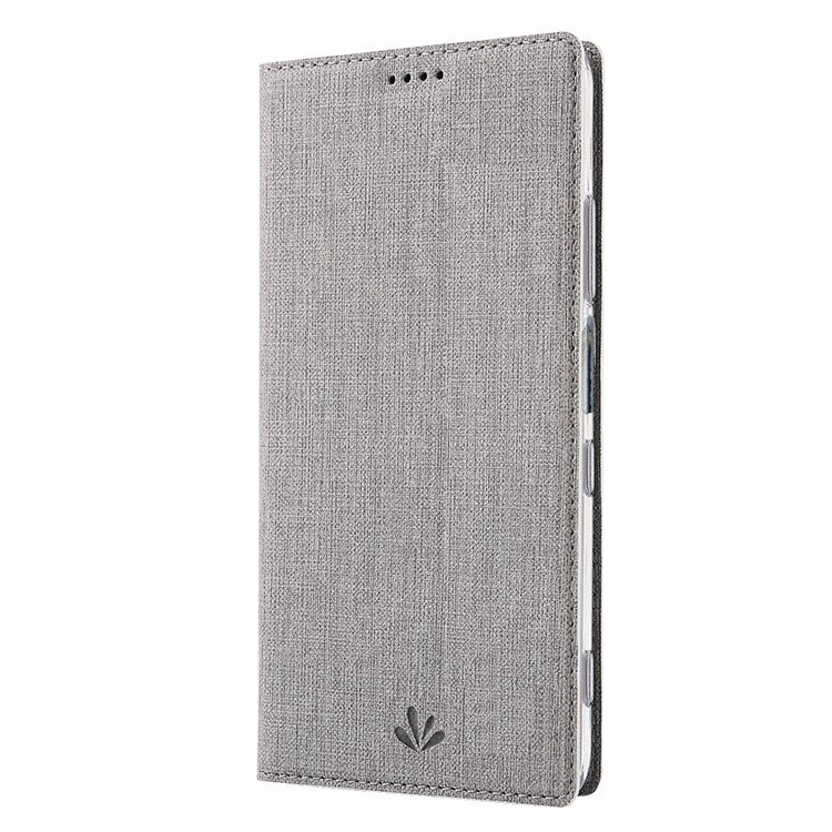 VILI DMX Cross Texture Auto-absorbed Leather Cover for Sony Xperia 10 II - Grey
