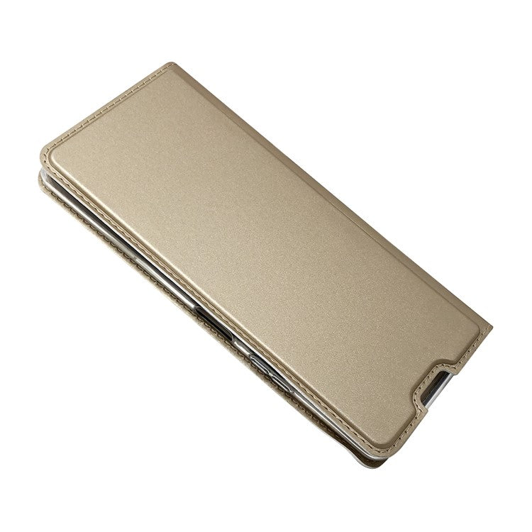 Magnetic Adsorption Stand Leather Card Holder Case for Sony Xperia 10 II - Gold