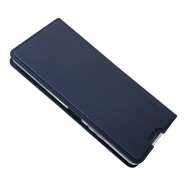 Magnetic Adsorption Stand Leather Card Holder Case for Sony Xperia 10 II - Dark Blue