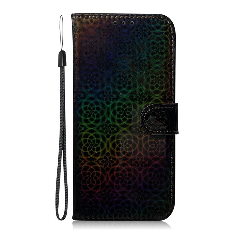Dazzling Pure Color Leather Phone Case for Sony Xperia L4 - Black
