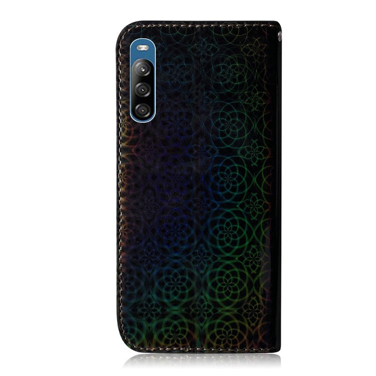 Dazzling Pure Color Leather Phone Case for Sony Xperia L4 - Black