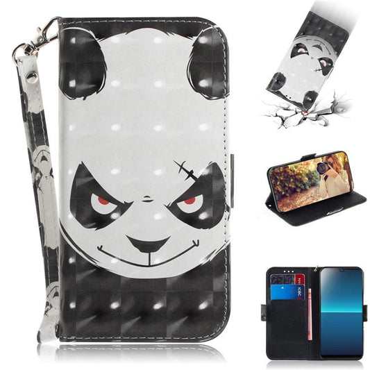 Patterned Light Spot Decor Leather Wallet Phone Case for Sony Xperia L4 - Angry Panda