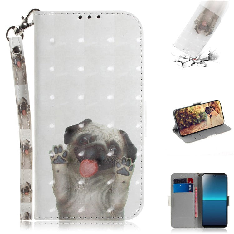 Patterned Light Spot Decor Leather Wallet Phone Case for Sony Xperia L4 - Dog