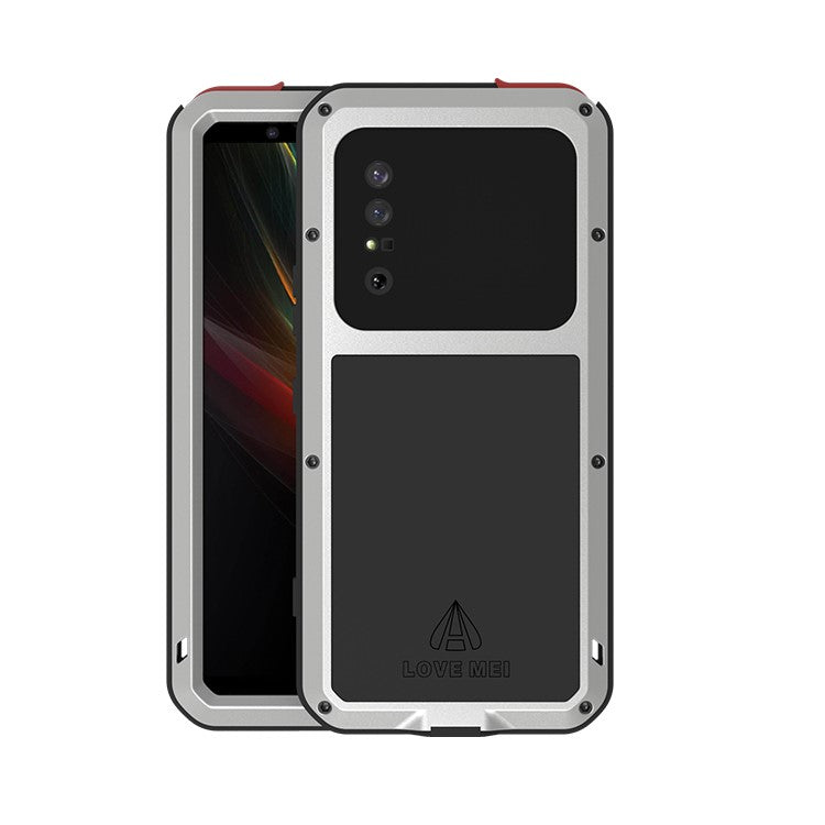 LOVE MEI Shockproof Dropproof Dustproof Case for Sony Xperia 1 II - Silver