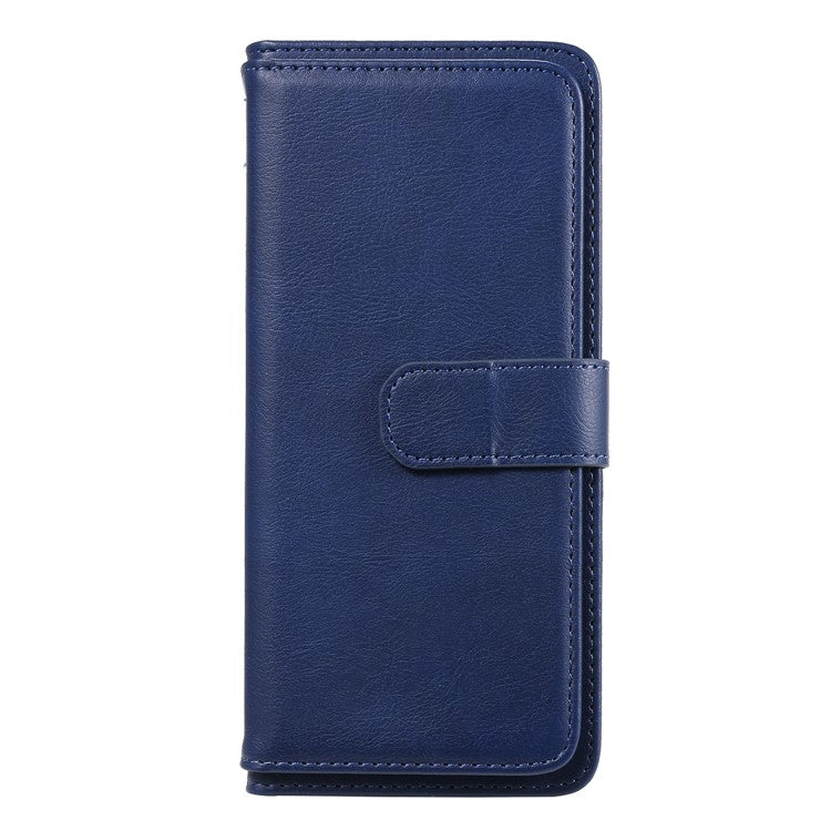 KT Multi-functional Series-1 10 Card Slots Wallet TPU+PU Leather Phone Shell for Sony Xperia 1 II - Blue