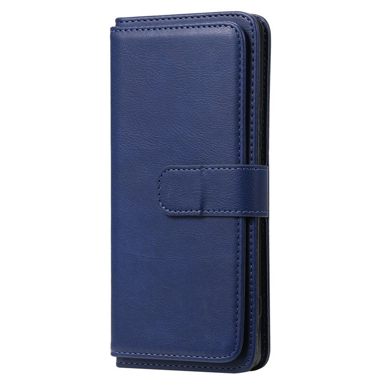 KT Multi-functional Series-1 10 Card Slots Wallet TPU+PU Leather Phone Shell for Sony Xperia 1 II - Blue
