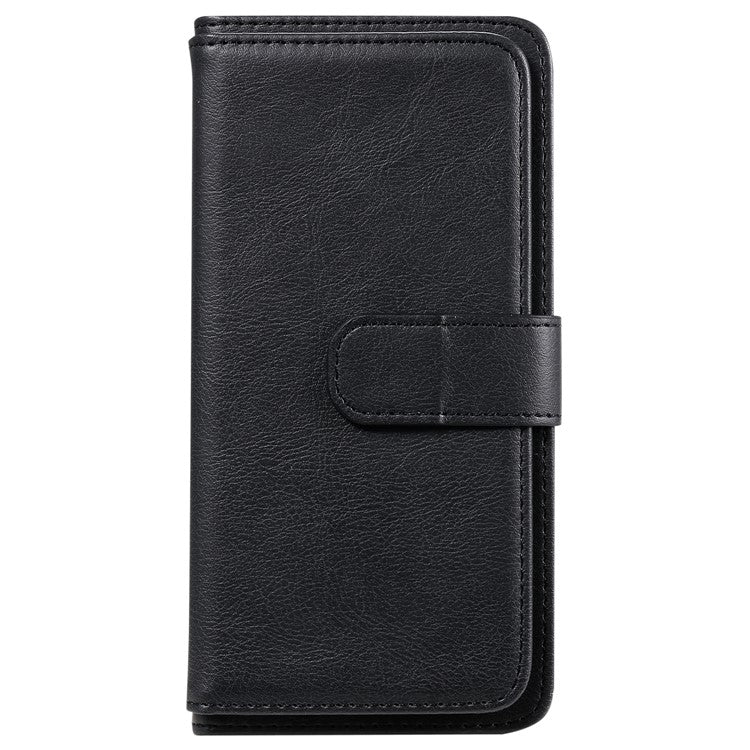 KT Multi-functional Series-1 10 Card Slots Leather Wallet Case for Sony Xperia 10 II - Black