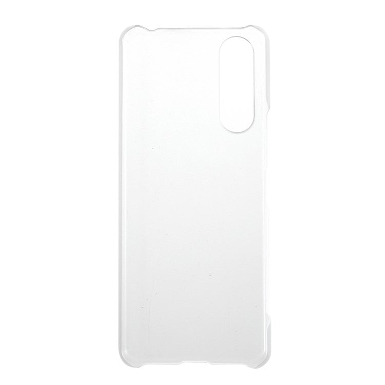 Rubberized Plastic Back Phone Shell for Sony Xperia 5 II - Transparent