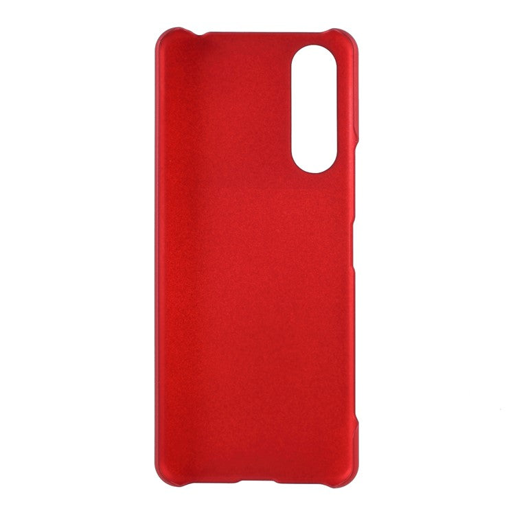 Rubberized Plastic Back Phone Shell for Sony Xperia 5 II - Red