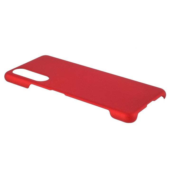 Rubberized Plastic Back Phone Shell for Sony Xperia 5 II - Red