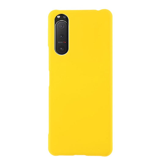 Rubberized Plastic Back Phone Shell for Sony Xperia 5 II - Yellow