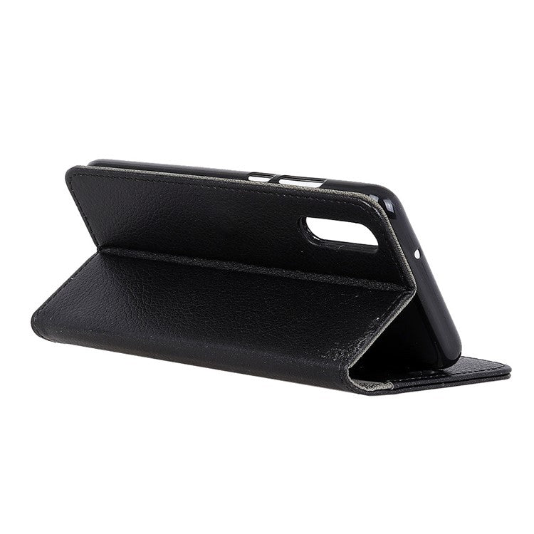 Litchi Texture Leather Mobile Phone Shell for Sony Xperia 5 II - Black