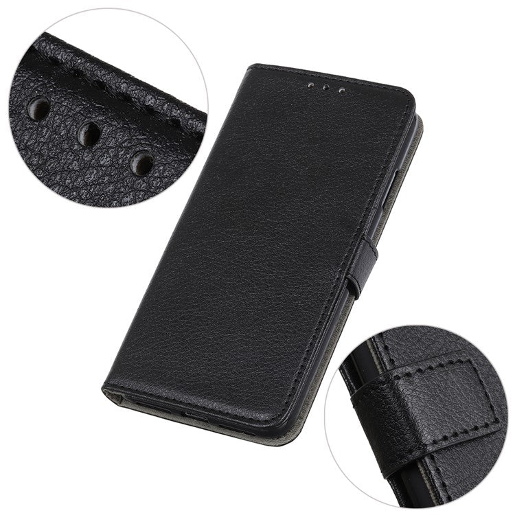 Litchi Texture Leather Mobile Phone Shell for Sony Xperia 5 II - Black
