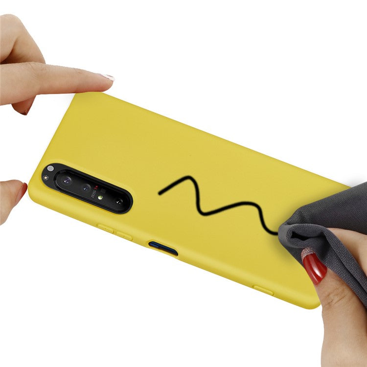 Liquid Silicone Phone Case for Sony Xperia 5 II - Yellow