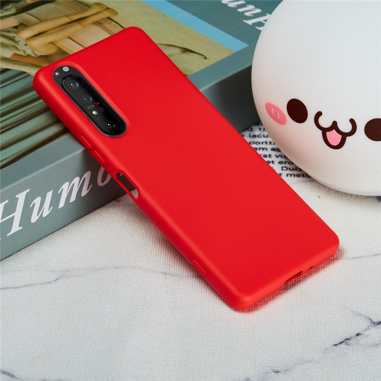 Liquid Silicone Phone Cover Case for Sony Xperia 1 II - Red
