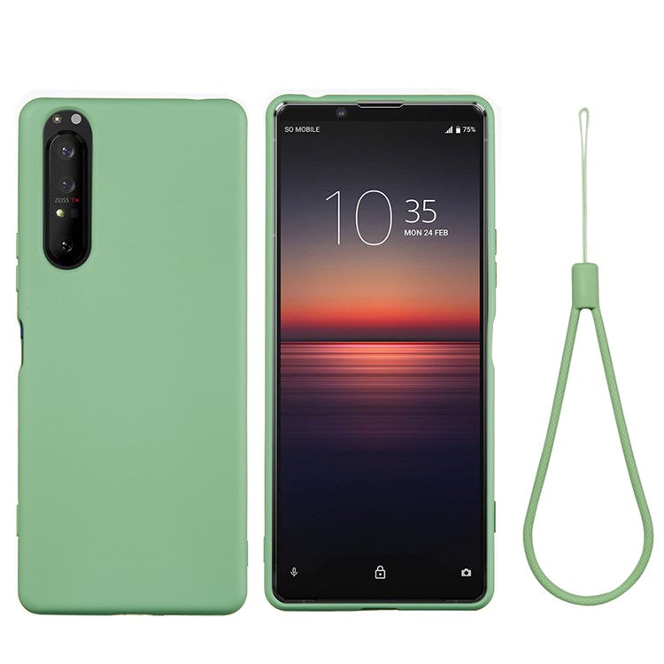 Liquid Silicone Phone Cover Case for Sony Xperia 1 II - Green